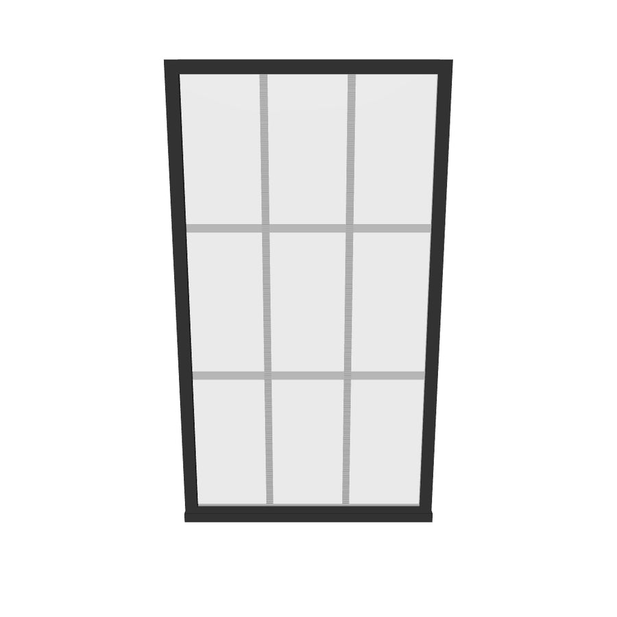 Gridscape GS1 Shower Screen For Tub in Black with Clear Glass