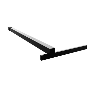 Fixed Shower Glass Panel Steel Stabilizer Bar in Matte Black For Gridscape Shower Screens