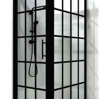 Gridscape GS2 3-Panel Corner Shower Door in Black with Clear Glass –  divided STYLE