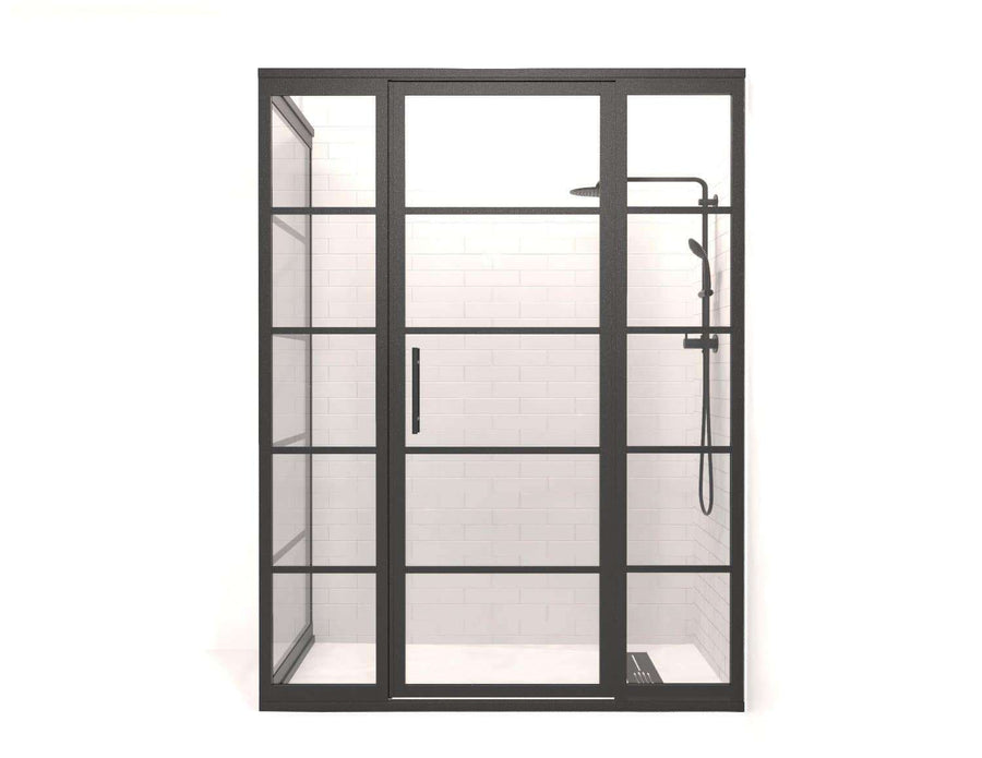 Gridscape GS2 4-Panel Corner Shower Door - Front View