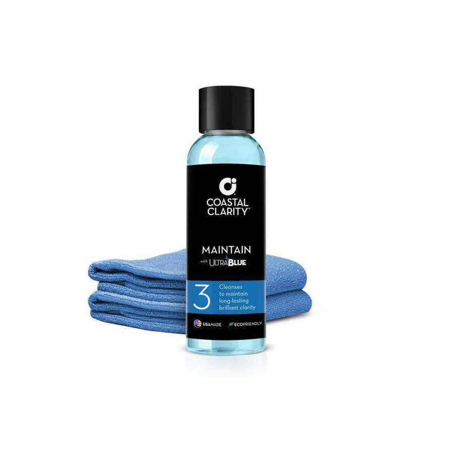 COASTAL CLARITY Shower Door Glass Restoration Kit by Coastal Shower Doors | Best Way to Remove and Prevent Hard Water Spots on Glass | Step 3 - Maintain with UltraBlue